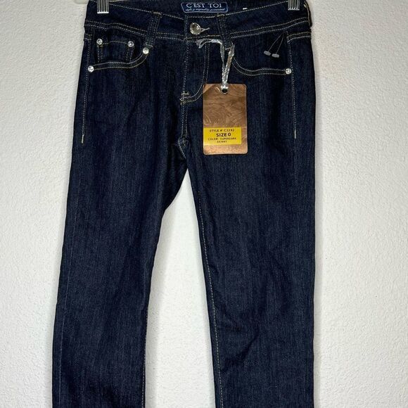 C'Est Toi Superdark Skinny Jeans nwt - Picture 3 of 9